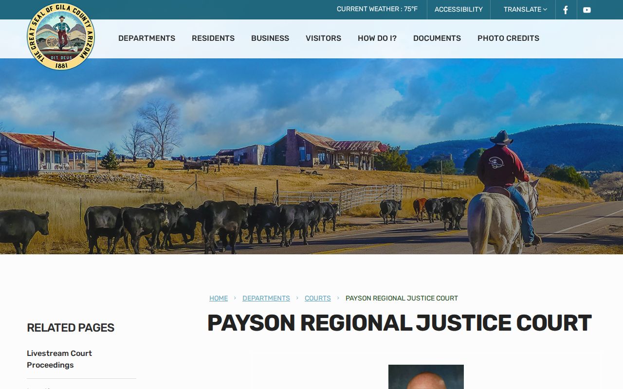 Gila County criminal court cases at Payson Regional Justice Court