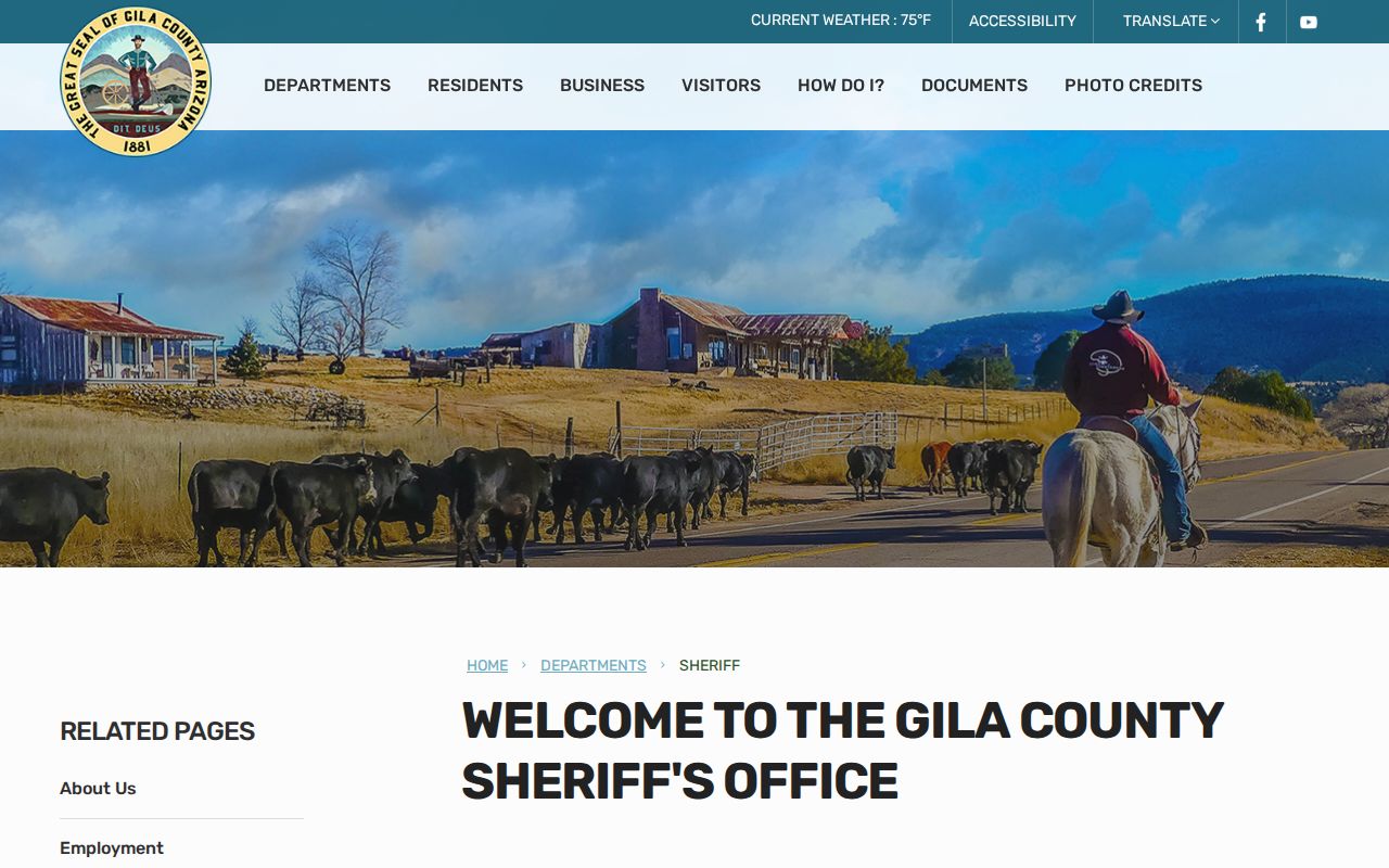 Gila County criminal history sheriff records and jail navigation